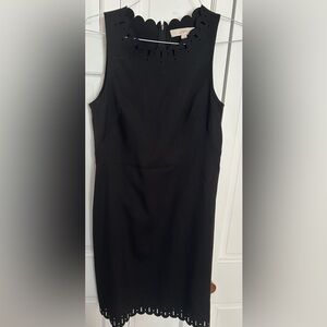 LOFT Black Scalloped Mini Dress -Size 8. Great condition.